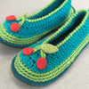 Cherry DIY Crochet Slippers - women's Sizes 3-14
