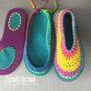 Joe's Toes Rainbow slippers sarah crochet pattern with vinyl slip resistant pads