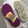 Joe's Toes kit purple and light gray soles, gray thread but no yarn