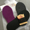 Joe's Toes kit purple and charcoal and rubber soles, black thread but no yarn