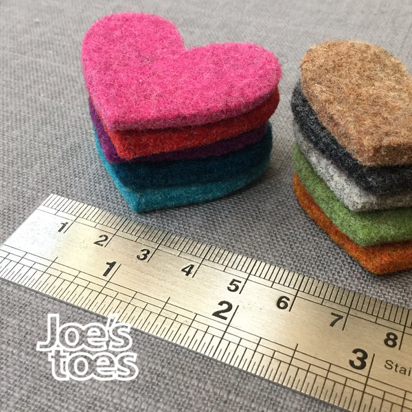Joe's Toes Tiny felt Hearts - set of 10 – Joe's Toes US