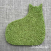 Joe's Toes wool felt cat green