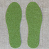 Poddy and Black insoles in thick wool felt green