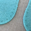 joe's toes natural crepe rubber soles color turquoise close up