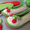 Cherry DIY Crochet Slippers - women's Sizes 3-14