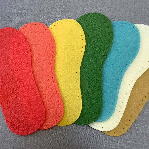 Joe's Toes natural crepe rubber soles in all colors