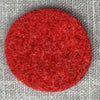 Joe's Toes felt circle with stitch holes red