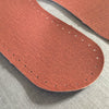 Joe's Toes slipper soles in wipe-clean vinyl close-up in terracotta