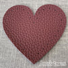 Joe's Toes bordeaux heart shaped patch with stitch holes
