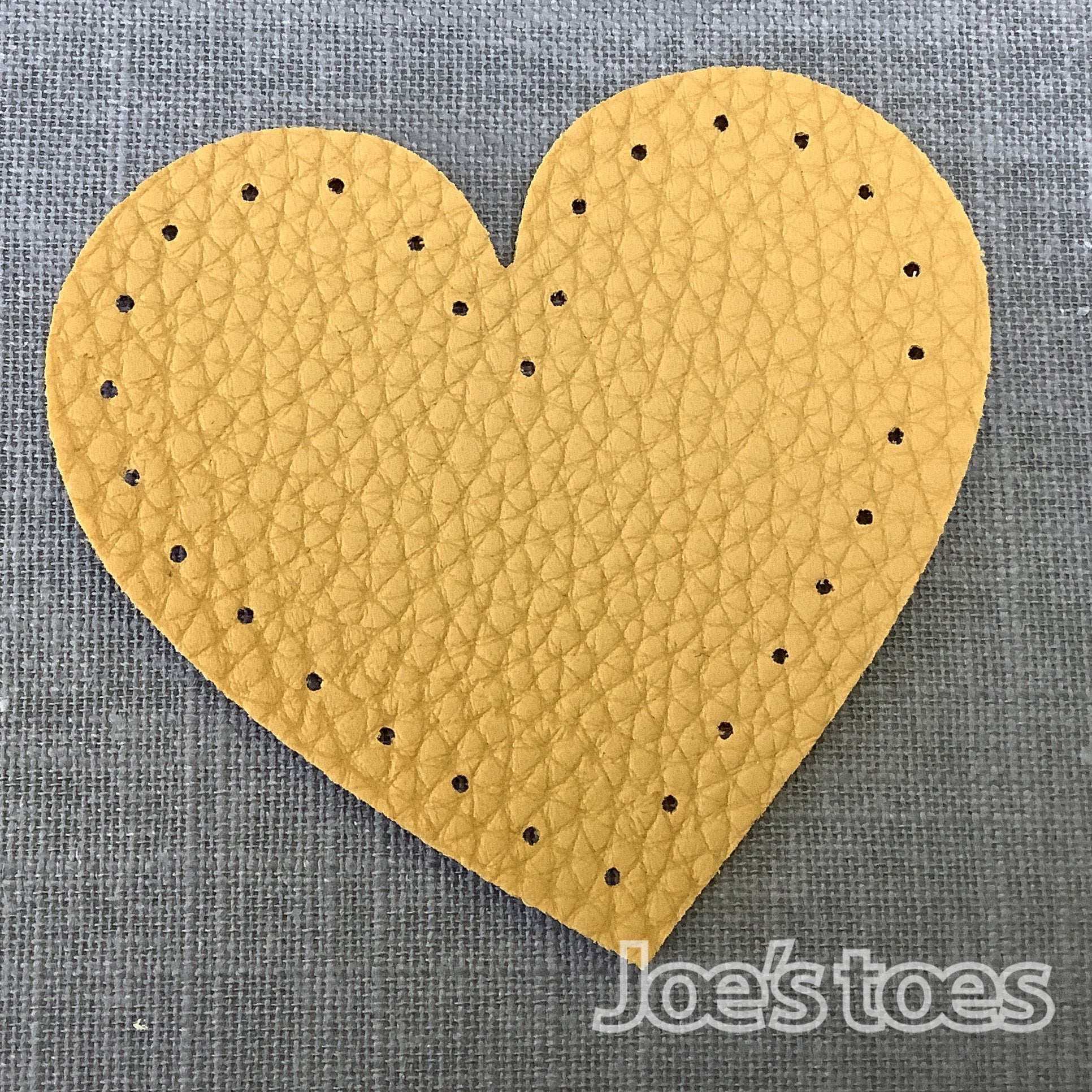 Joe's Toes heart shape sew-on patches with punched holes for easy stitching  – Joe's Toes US