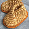 Knitted Baby Booties in Gold Soft Sparkle