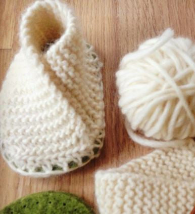 Baby Knitted Crossover Slipper Kit - Joe's Toes  - 1