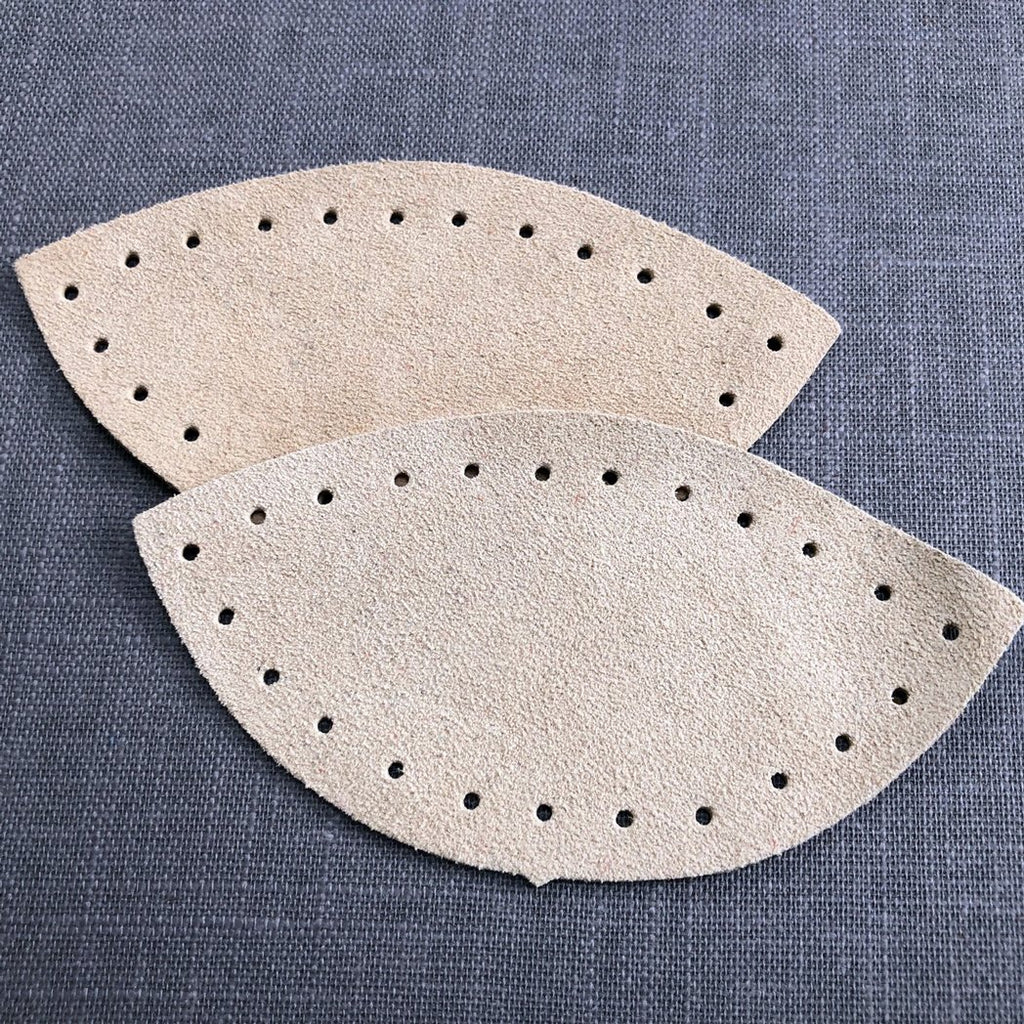 Suede Leather toe caps by Joe's Toes ready to stitch Brown