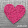 Joe's Toes big heart patch in fuchsia pink thick wool felt with punched holes