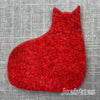 Joe's Toes wool felt cat in red