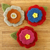 Smaller and larger flowers with petal to make felt flower