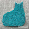 Joe's Toes  wool felt cat turquoise